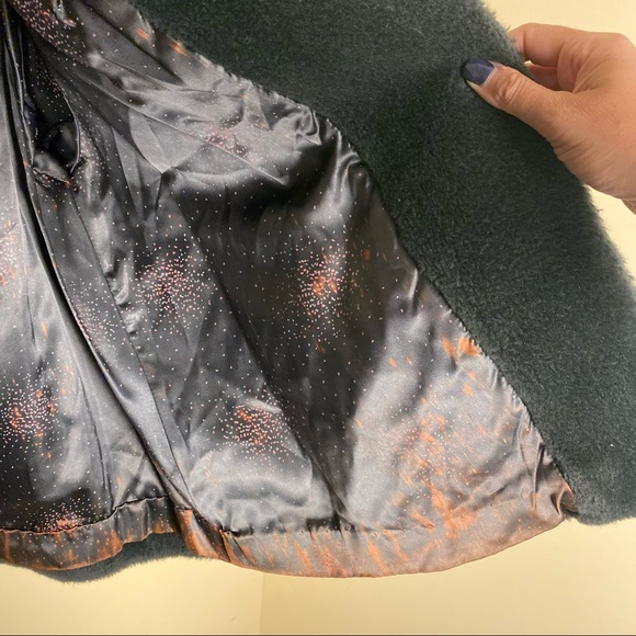 Vintage Faux Fur Velour Cropped Lined Jacket Sz M - Picture 5 of 14